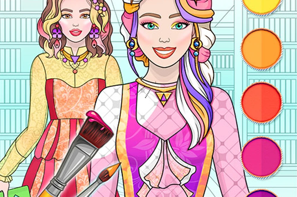 College Girl Coloring Dress Up